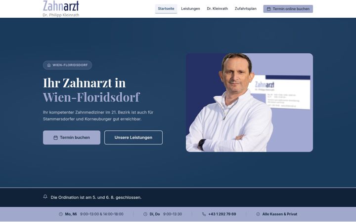 Zrzut ekranu drkleinrath.at