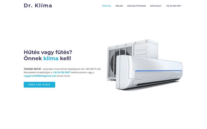 Screenshot of drklima2000.hu