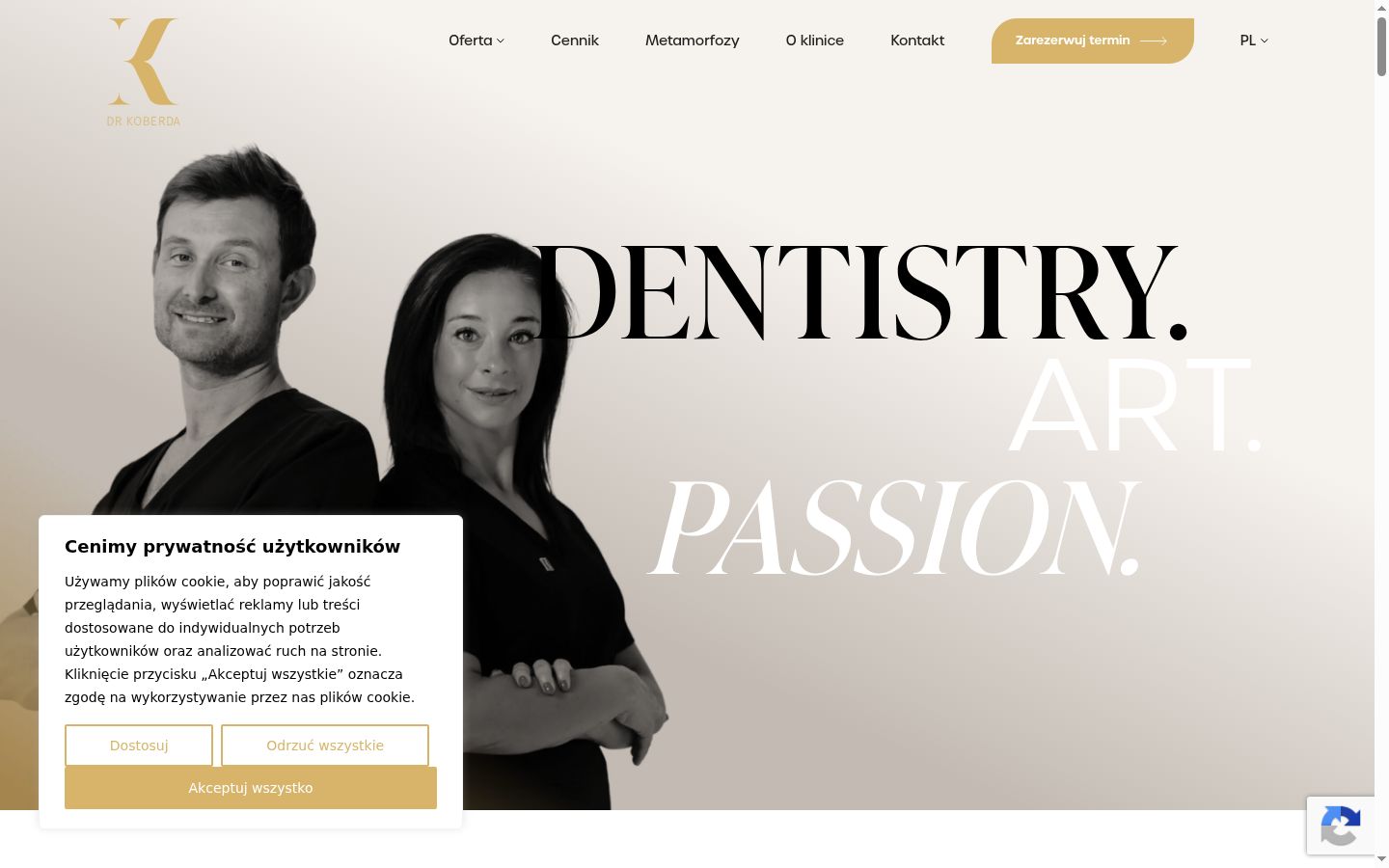 Captura de ecrã do banner de consentimento apresentado antes de qualquer interação