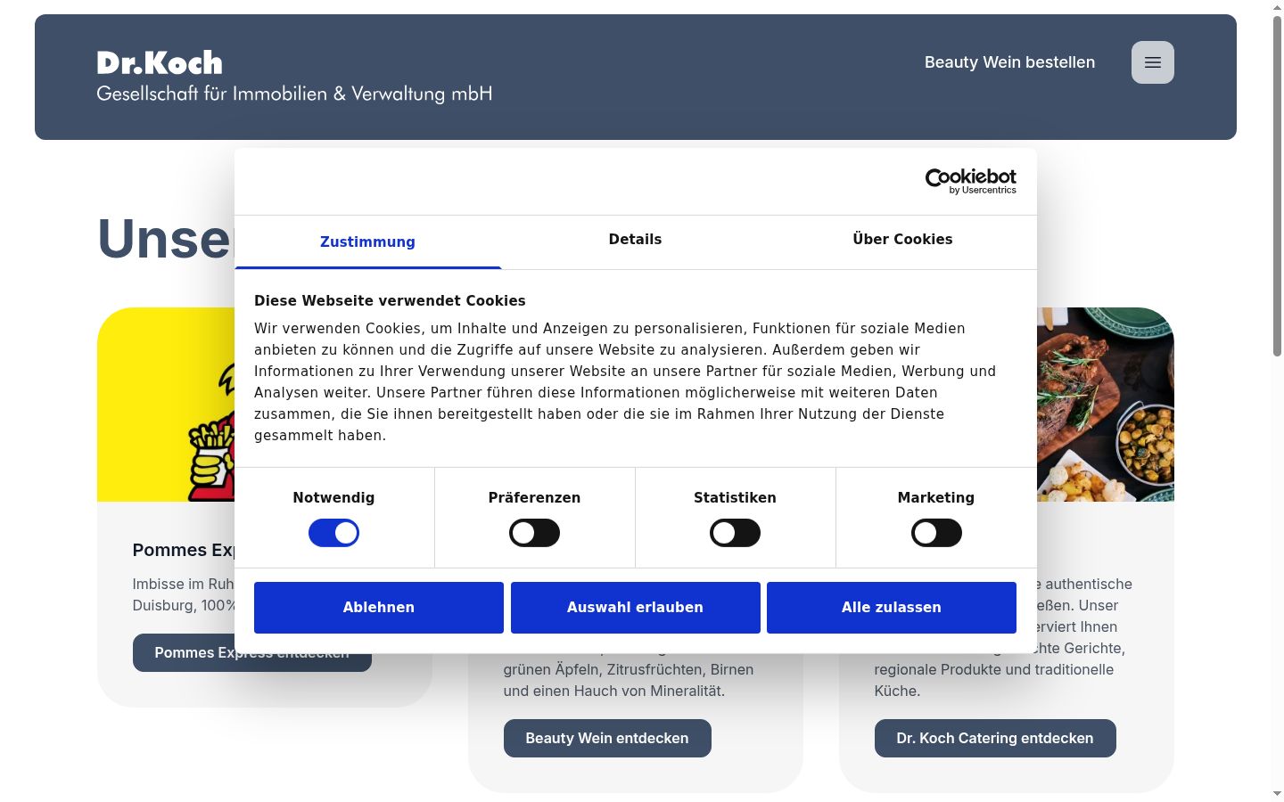Sutikimo reklamjuostės, rodytos prieš bet kokią sąveiką, ekrano kopija