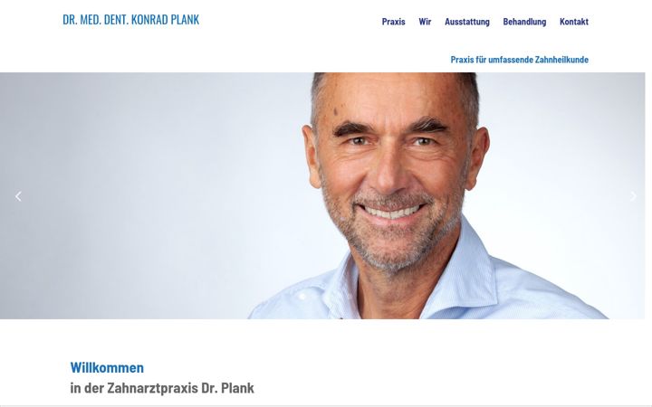 Screenshot of drkonradplank.de