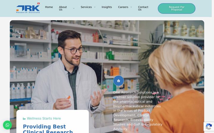 Screenshot of drkpharmasolutions.com