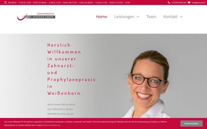 Screenshot of drkrapf.de