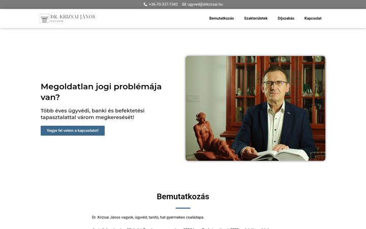 Екранна снимка на drkrizsai.hu