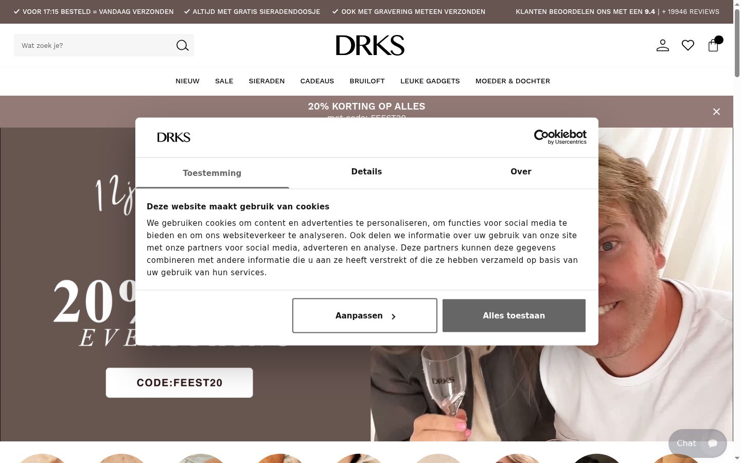 Sutikimo reklamjuostės, rodytos prieš bet kokią sąveiką, ekrano kopija