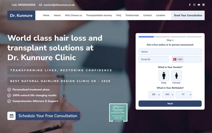 Screenshot di drkunnure.co.uk