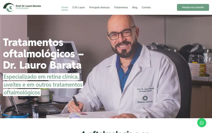 Screenshot stránky drlaurobarata.com.br