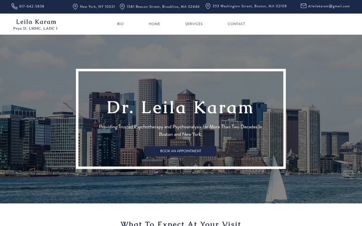 Screenshot of drleilakaram.com