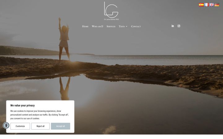 Screenshot of drlenagrams.com