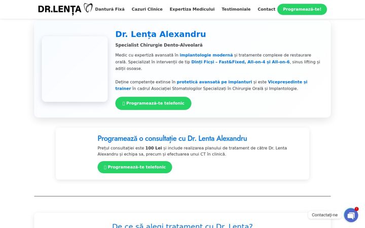 Screenshot ta' drlenta.ro