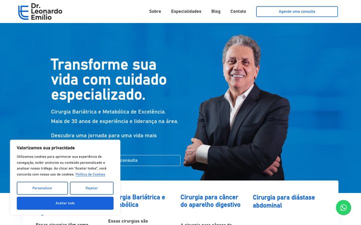 Captură de ecran a drleonardoemilio.com.br