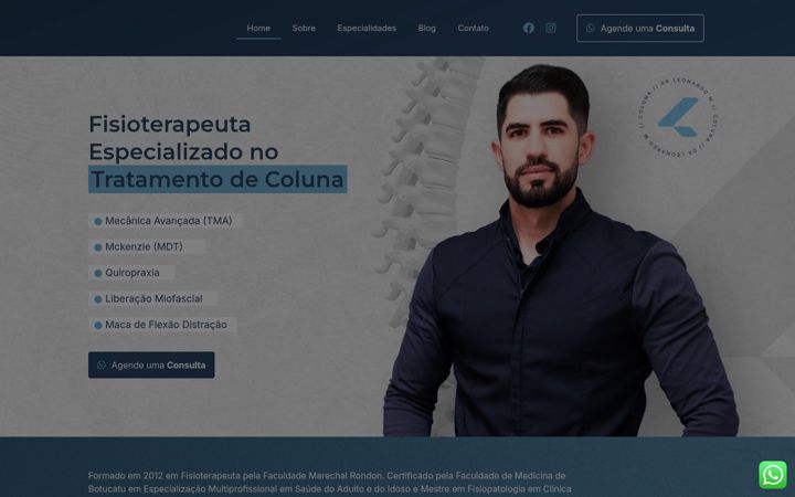 Screenshot stránky drleonardomarques.com.br