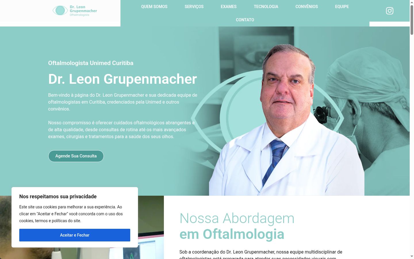 Screenshot des Einwilligungsbanners vor jeglicher Interaktion