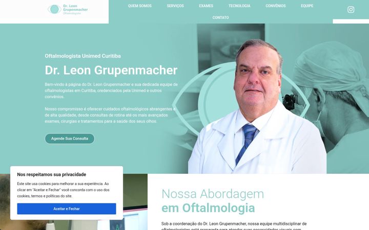 Captură de ecran a drleonoftalmo.com.br