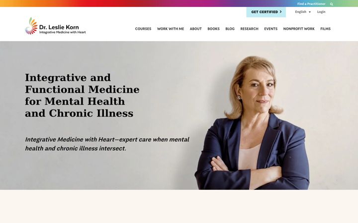 Screenshot of drlesliekorn.com