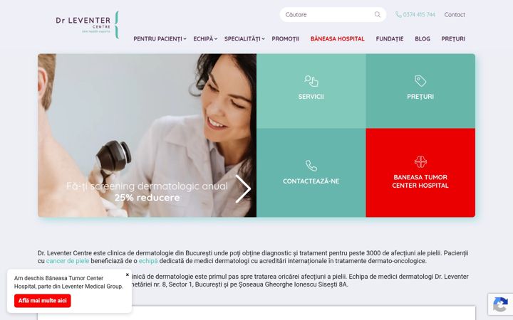 Screenshot of drleventercentre.com