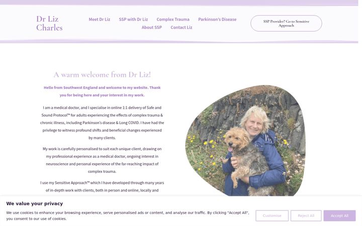 Screenshot of drlizcharles.com