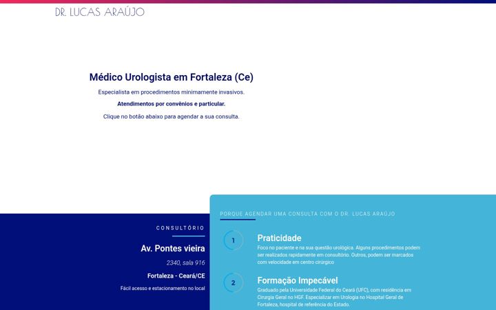 Captură de ecran a drlucasaraujourologista.com.br