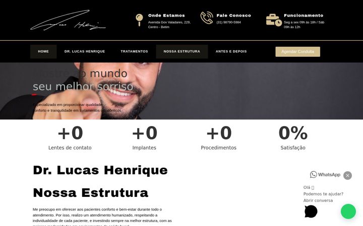 Captură de ecran a drlucashenrique.com.br