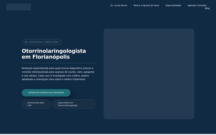 Captură de ecran a drlucasrochaotorrino.com.br