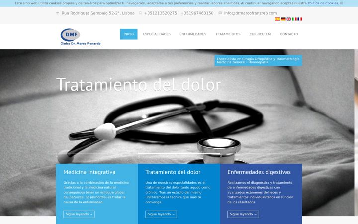 Screenshot of drmarcofranzreb.com