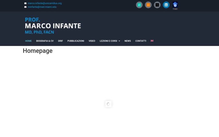 Screenshot of drmarcoinfante.it