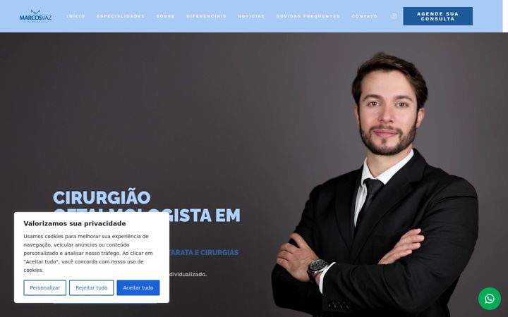 Skärmbild av drmarcosvaz.com.br