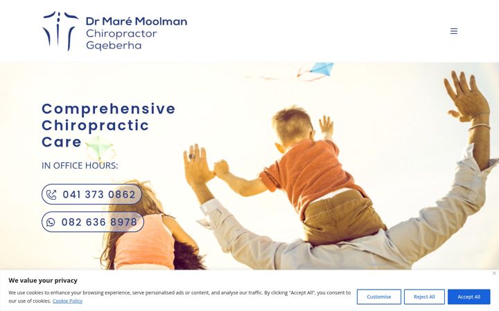 Screenshot di drmaremoolman.co.za