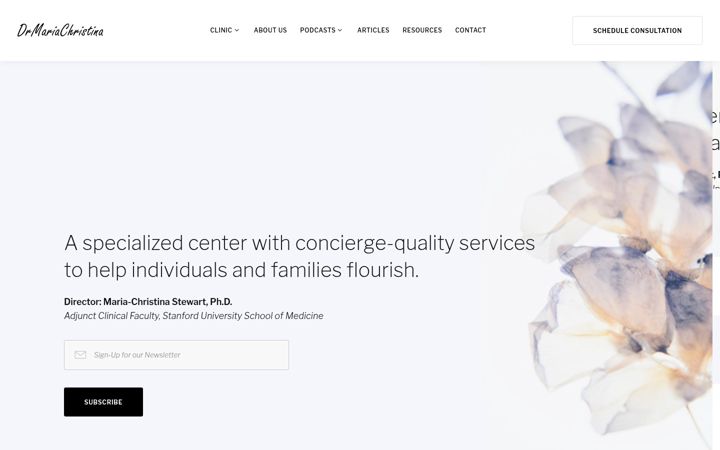 Screenshot of drmariachristina.com