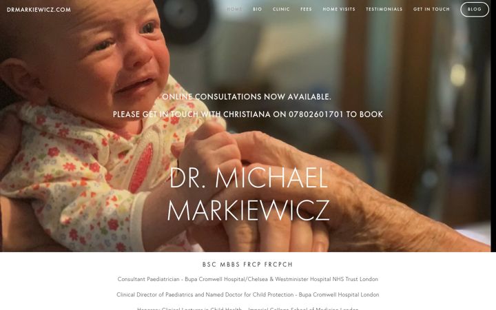 Screenshot of drmarkiewicz.com