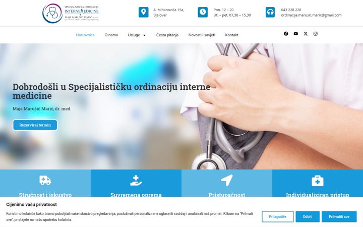 Screenshot of drmarusicmaric.hr