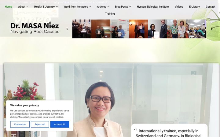 Screenshot of drmasaniez.com