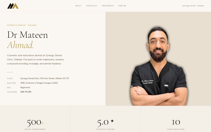 Screenshot di drmateen.co.uk