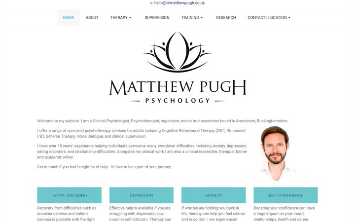 Screenshot of drmatthewpugh.com
