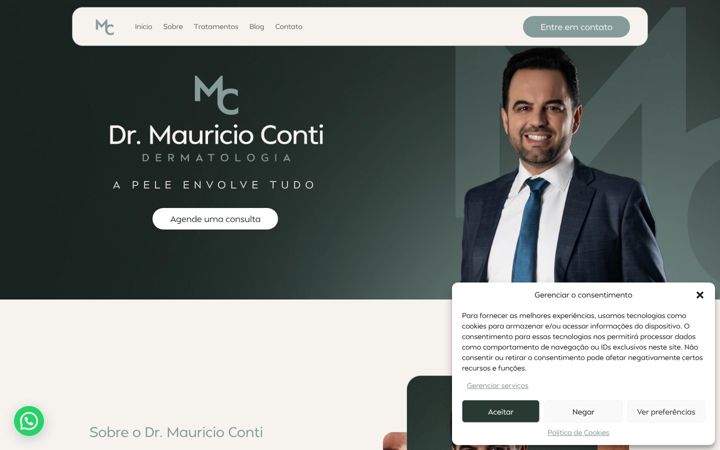 Skärmbild av drmauricioconti.com.br