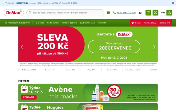 Snímek obrazovky drmax.cz