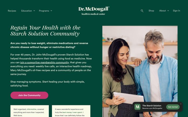 Screenshot of drmcdougall.com