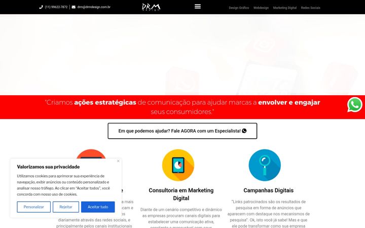 Skärmbild av drmdesign.com.br