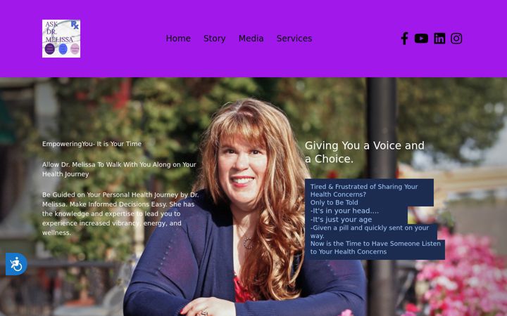 Screenshot of drmelissabalizan.com