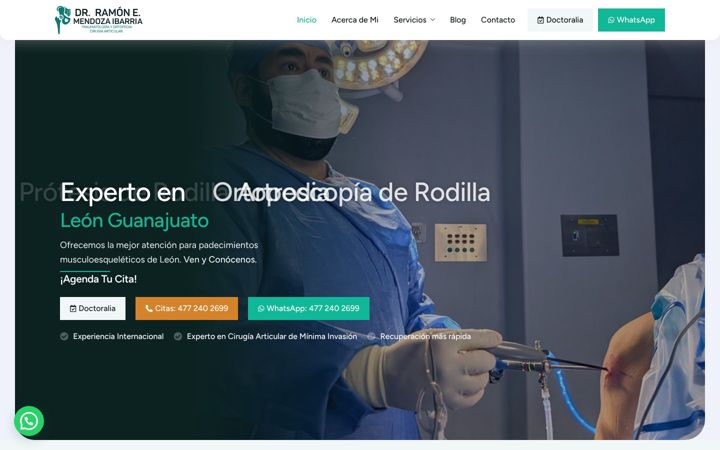Screenshot of drmendozaibarria.com