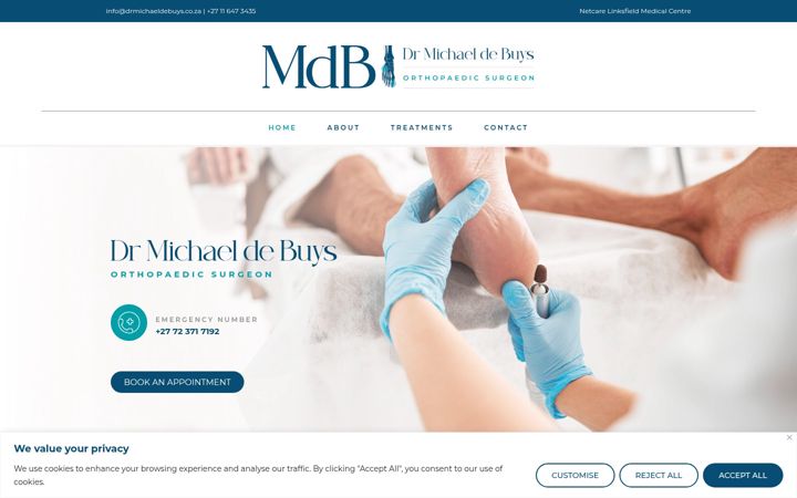 Screenshot di drmichaeldebuys.co.za