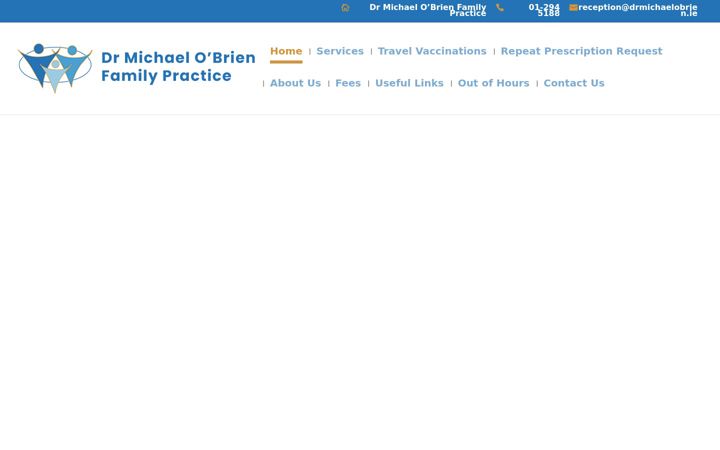 Ekraanipilt saidist drmichaelobrien.ie