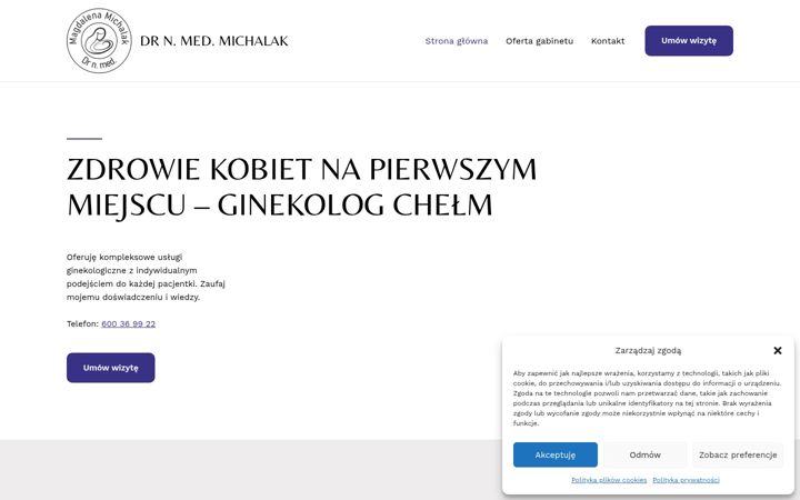 Kuvakaappaus sivustosta drmichalak-chelm.pl
