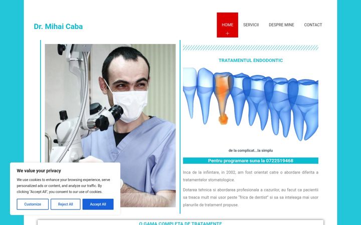 Screenshot of drmihaicaba.ro