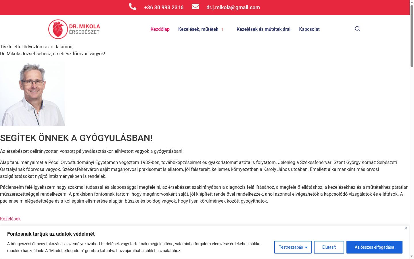 Képernyőkép a bármilyen interakció előtt megjelenő hozzájárulási bannerről