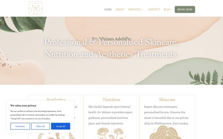 Screenshot of drmiriama.com