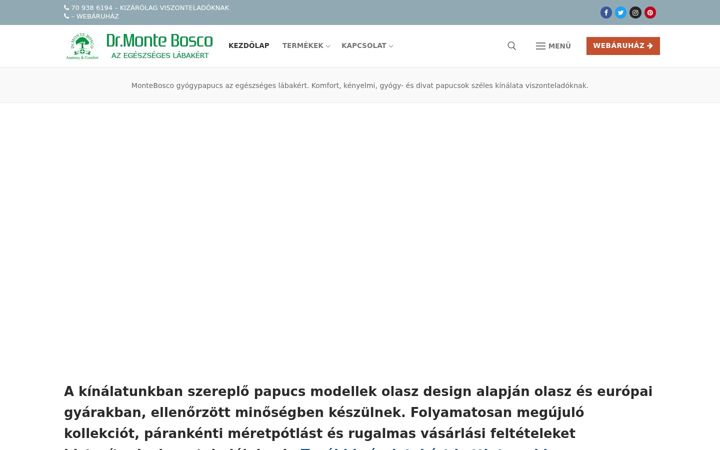 Screenshot of drmontebosco.hu