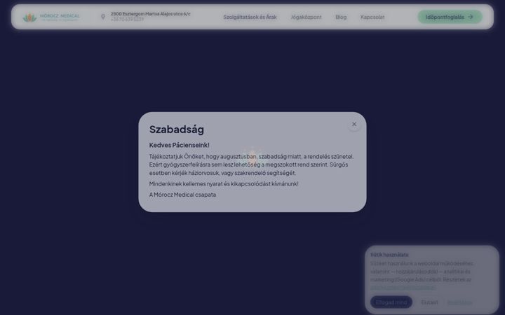 Screenshot of drmoroczangela.hu