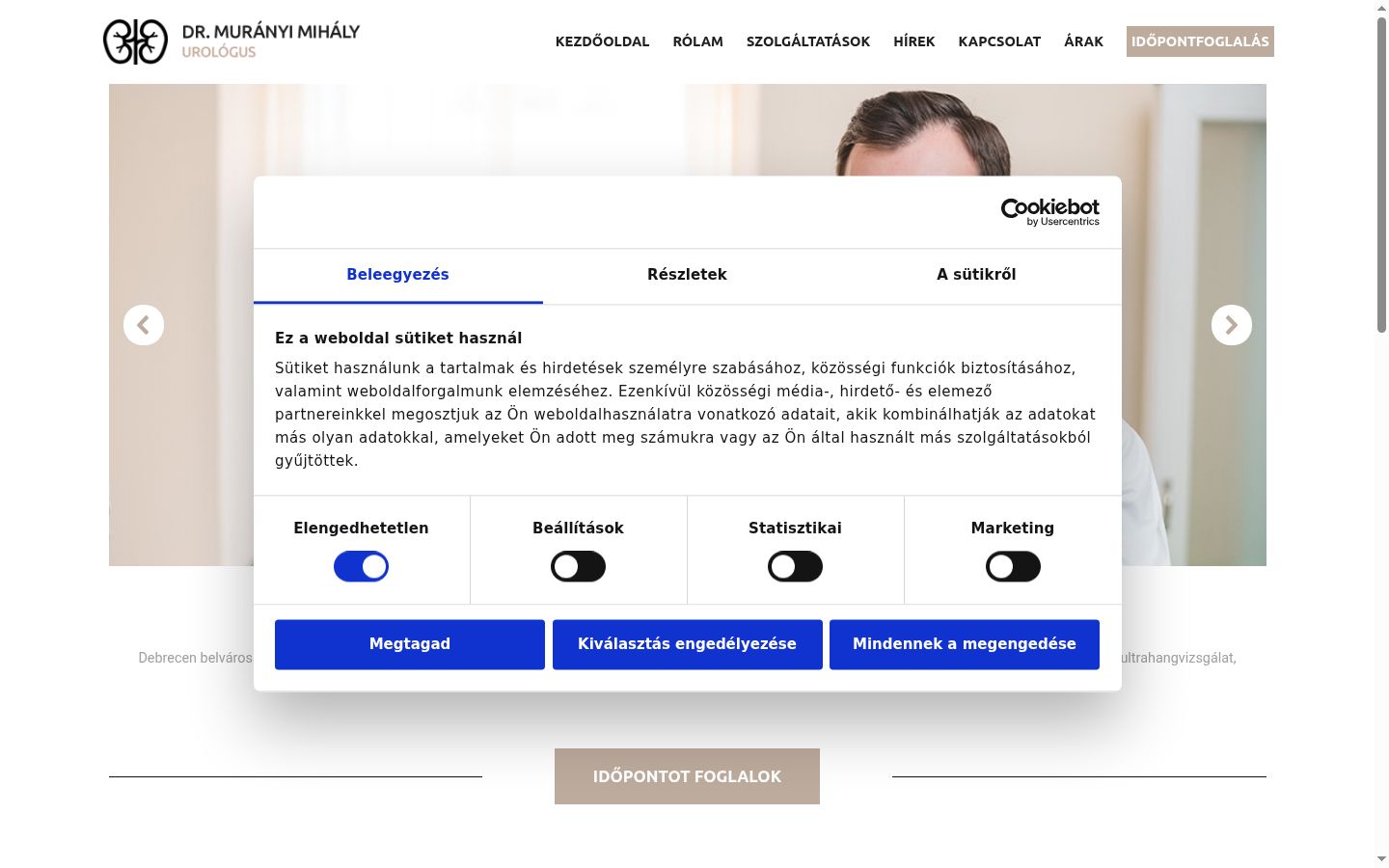 Snímka obrazovky banera súhlasu zobrazeného pred akoukoľvek interakciou