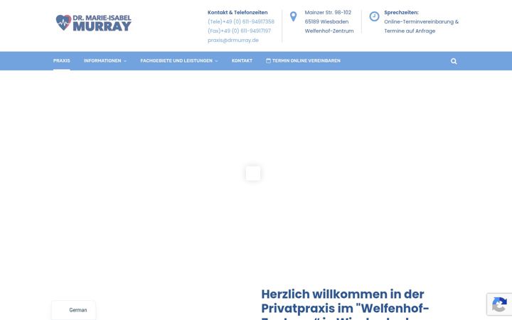 Zrzut ekranu drmurray.de